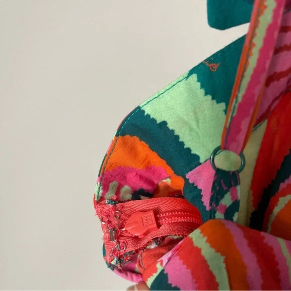 Farm Rio Pleated Palm Midi Dress Tropical - Picture 12 of 16